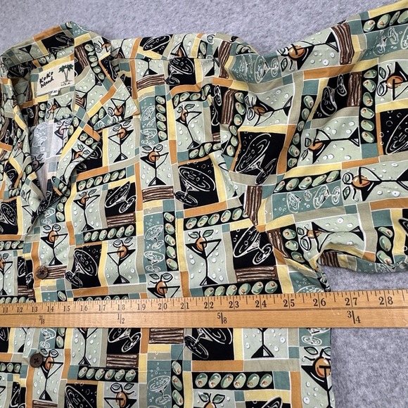 Koko Island Hawaiian Style Cocktail Martini Shirt Mens XL All Over Print USA - Picture 5 of 7